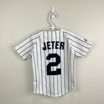 Load image into Gallery viewer, Vintage Majestic New York Yankees Jeter 2 MLB Baseball Jersey Youth Small USA
