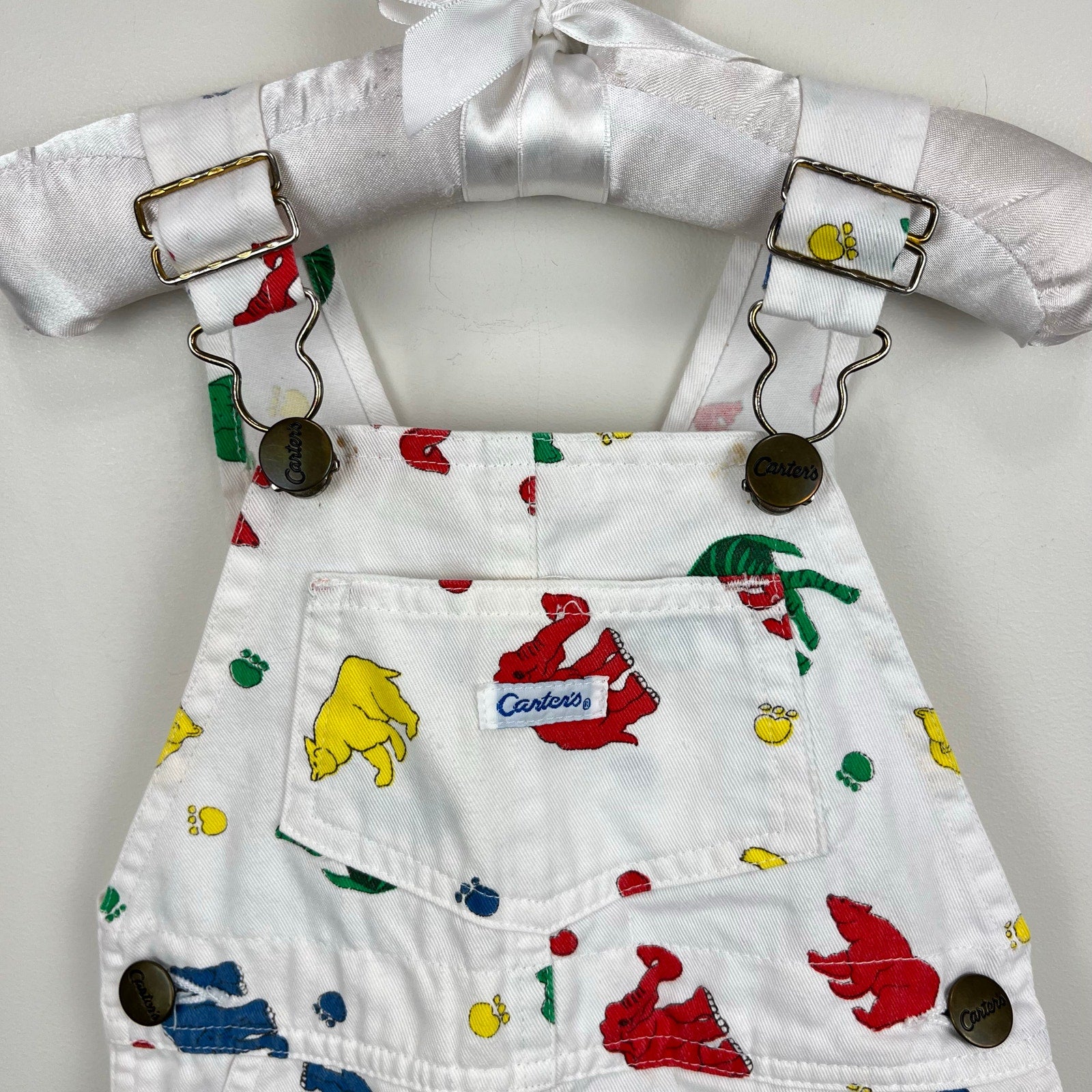 Vintage Carter's Zoo Animal Shortalls 18 Months