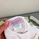 Load image into Gallery viewer, Vintage Samara Green Gingham Embroidered Bird Flower Dress w/ Bows 3T
