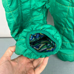 Load image into Gallery viewer, Patagonia Baby Reversible Puff-Ball Bunting Blue Green Waves 18 Months
