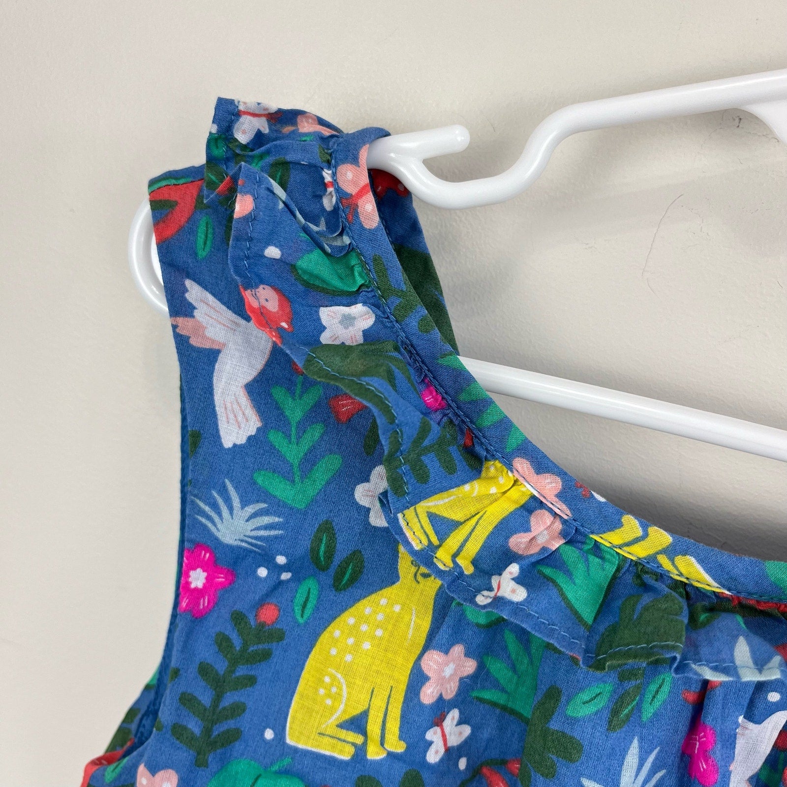 Mini Boden Ruffle Jungle Tank Top 6-7