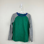 Load image into Gallery viewer, Mini Boden Long Sleeve Striped Raglan T-Shirt 7-8
