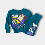 Load image into Gallery viewer, Vintage Pacific Coast Athletic Warner Bros Taz Basketball Sweatsuit 6
