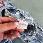 Load image into Gallery viewer, Vintage OshKosh B'gosh Blue Striped Beach Dog Overalls 3-6 Months USA
