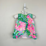 Load image into Gallery viewer, Lilly Pulitzer Baby Lilly Infant Shift Dress Seasalt Blue Fruit Flamingo 3-6 Months
