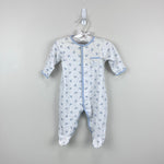 Load image into Gallery viewer, Magnolia Baby White Blue Sailboat Footie 9 Months
