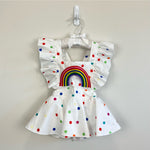 Load image into Gallery viewer, Baby Girl Rainbow Polka Dot Ruffle Romper 70 cm
