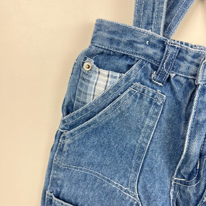 Vintage Little Rebels Blue Jean Suspender Pants 2T