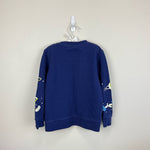 Load image into Gallery viewer, Mini Boden Glowing Space Sweatshirt School Navy Space Print 5-6
