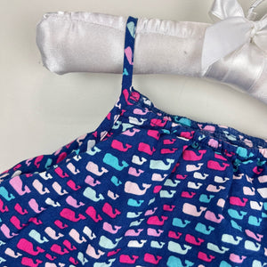 Vineyard Vines Ruffle Whale Romper 3-6 Months