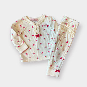 Juicy Couture Ruffle Flower Pajamas 6-9 Months