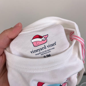 Vineyard Vines Baby Santa Whale Bodysuit 0-3 Months NWT