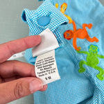 Load image into Gallery viewer, Vintage Mulberry Street Reversible Blue Jon Jon Romper 9 Months
