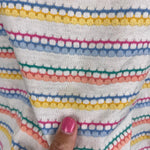 Load image into Gallery viewer, Vintage Healthtex Short Sleeve Pastel Stripe Pointelle T-Shirt 6 USA
