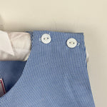 Load image into Gallery viewer, Castles &amp; Crowns Applique Chick Shortall Romper Blue 2T NWOT
