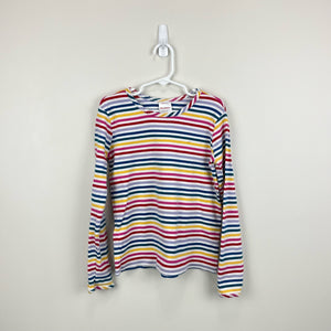 Hanna Andersson Girls Long Sleeve Rainbow Striped Tee 130 cm 8