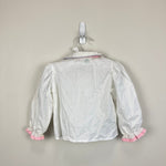 Load image into Gallery viewer, Vintage Healthtex Long Sleeve White Ruffle Blouse 18 Months USA
