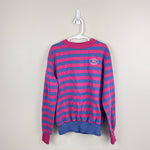Load image into Gallery viewer, Vintage Izod Lacoste Pink &amp; Purple Striped Sweatshirt M
