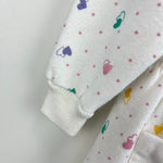 Load image into Gallery viewer, Vintage Tots Town Polka Dot Heart Ruffle Sweatshirt Dress 2T
