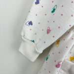 Load image into Gallery viewer, Vintage Tots Town Polka Dot Heart Ruffle Sweatshirt Dress 2T
