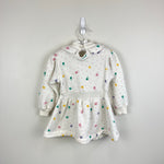 Load image into Gallery viewer, Vintage Tots Town Polka Dot Heart Ruffle Sweatshirt Dress 2T

