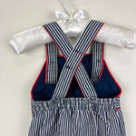 Load image into Gallery viewer, Vintage Healthtex Applique Train Overalls 6 Months USA
