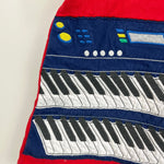 Load image into Gallery viewer, Mini Boden Short Sleeve Red Applique Keyboard T-Shirt 7-8
