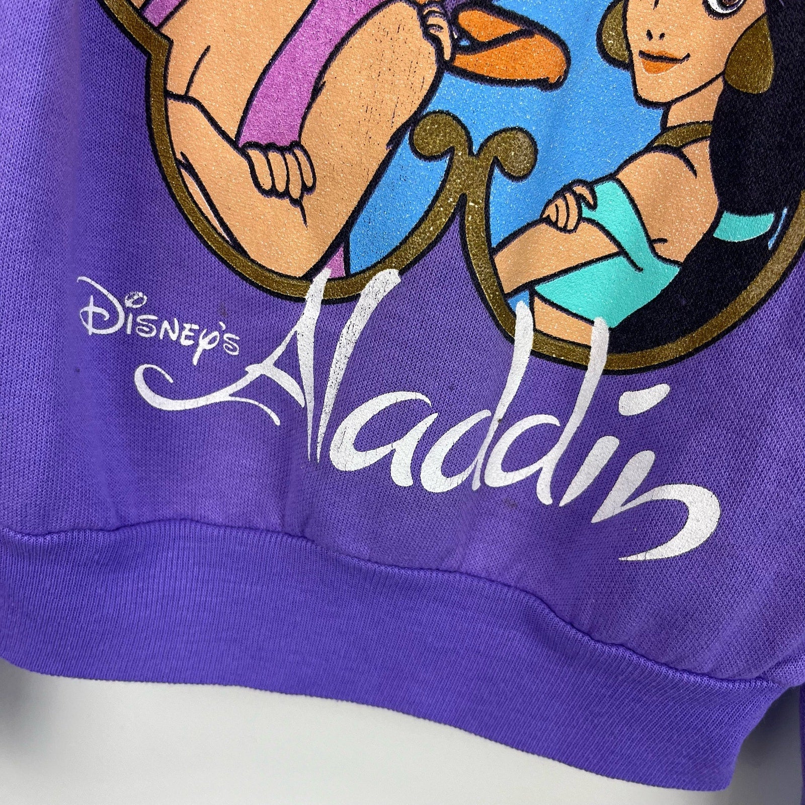 Vintage Aladdin Purple Sweatshirt Medium 5-6 USA