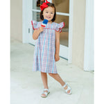 Load image into Gallery viewer, The Beaufort Bonnet Company Rosemary Ruffle Dress Seersucker Plaid 12-18 Months
