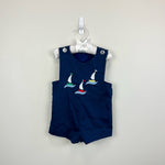 Load image into Gallery viewer, Vintage Applique Sailboat Jon Jon Romper
