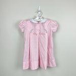 Load image into Gallery viewer, The Proper Peony Hand Embroidered Big Sister Dress Pink 3T
