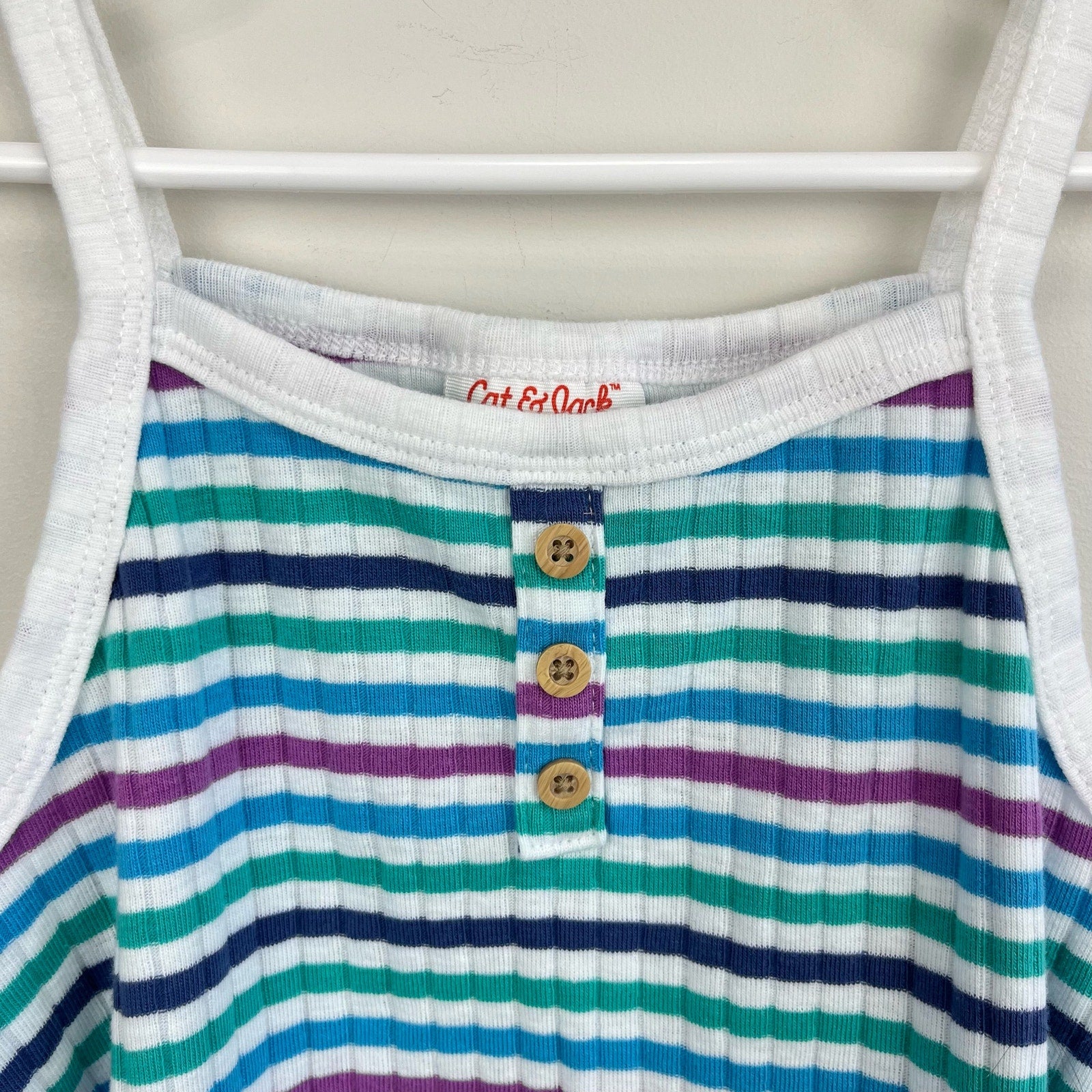 Cat & Jack Girls Striped Ribbed Tank Top Small 6