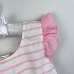 Load image into Gallery viewer, Vintage Little by Little Pink Striped Ice Cream Ruffle T-Shirt 12 Months
