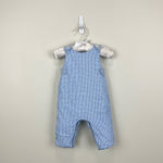 Load image into Gallery viewer, Jacadi Paris Quilted Blue Gingham Jumpsuit Overalls 3 Months
