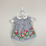 Load image into Gallery viewer, Janie and Jack Navy Striped Floral Set 0-3 Months
