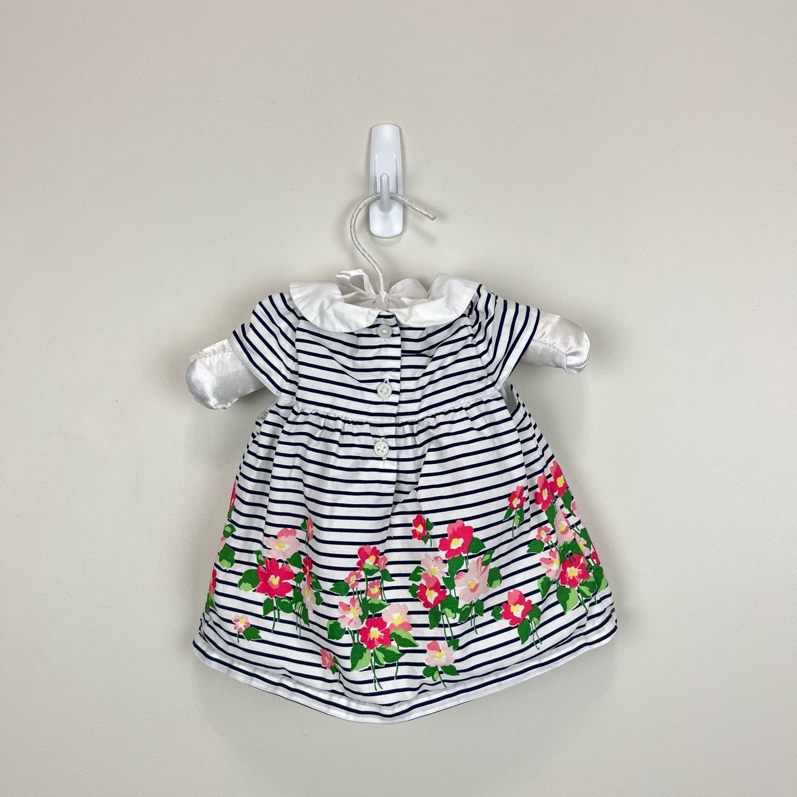 Janie and Jack Navy Striped Floral Set 0-3 Months