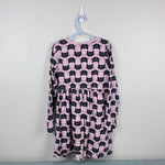 Load image into Gallery viewer, Hanna Andersson Pink Black Cat Long Sleeve Dress 130 cm 8
