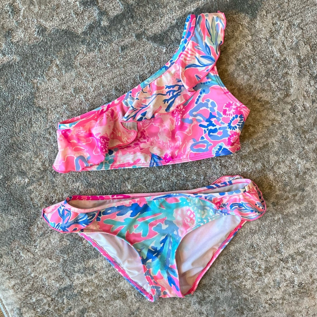 Lilly Pulitzer Girls Livia Bikini Swimsuit Light Pascha Pink Aquadesiac 7