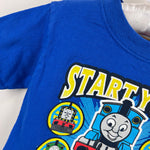 Load image into Gallery viewer, Vintage Y2K Thomas &amp; Friends Start Your Engines! Blue T-Shirt 3T
