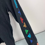 Load image into Gallery viewer, Adidas Long Sleeve Black Hoodie Logo Tee Shirt M 10/12
