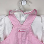 Load image into Gallery viewer, Vintage Y2K Carter's Pink Ruffle Flower Overalls Shirt Set 6-9 Months
