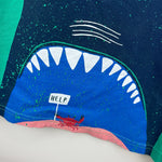 Load image into Gallery viewer, Mini Boden Short Sleeve Graphic T-Shirt Green Shark 9-10
