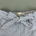 Load image into Gallery viewer, Mini Boden Embroidered Tie Waist Shorts Bright Bluebell Ticking 8
