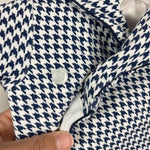 Load image into Gallery viewer, Ralph Lauren Baby Shawl Collar Houndstooth Navy Footie Coverall 3 Months
