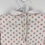 Load image into Gallery viewer, Mini Boden Long Sleeve Floral Peter Pan Collar Ribbed Bodysuit 3-6 Months
