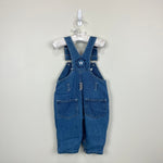 Load image into Gallery viewer, Vintage Weebok Blue Jean Overalls 12 Months
