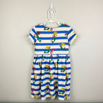 Load image into Gallery viewer, Mini Boden Short Sleeved Fun Jersey Dress Surf Blue Mermaid Stripe 7-8
