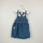 Load image into Gallery viewer, Ralph Lauren Floral Denim Jumper Dress 18 Months
