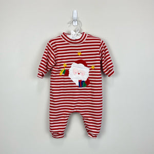 Vintage Robert Jackson Applique Santa Coverall 6 Months