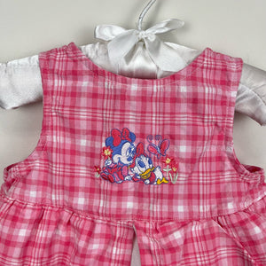 Vintage Y2K Mickey & Co Pink Plaid Minnie Dress 6-9 Months